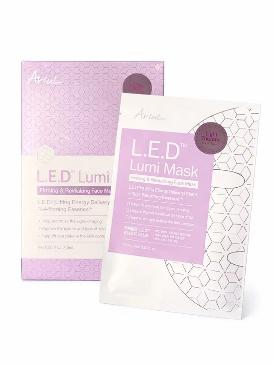 Ariel L.E.D Lumi Mask — Firming & Revitalizing Face Mask (5 pack) - Picture 3 of 3
